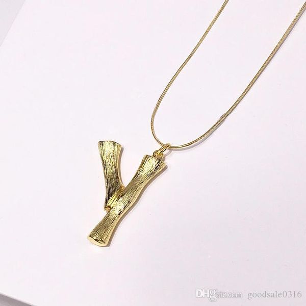 new brand titanium steel necklace 18k gold 26 letter necklace suitable for fashion hipsters and couples gift, Silver
new brand titanium steel necklace 18k gold 26 letter necklace suitable for fashion hipsters and couples gift, Silver