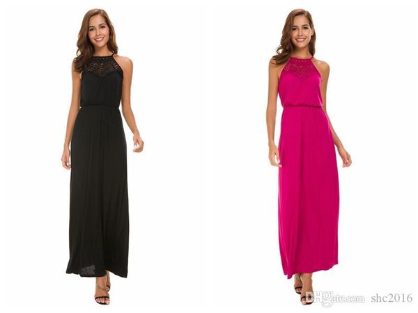 women dress halter hollow out lace panelled sling for body back sleeveless elegant lady long skirt casual loose dresses size s-xl, Black;gray
women dress halter hollow out lace panelled sling for body back sleeveless elegant lady long skirt casual loose dresses size s-xl, Black;gray