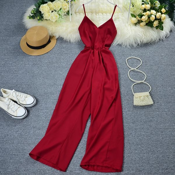 2020 sling wide suspender wide leg jumpsuit women's backless waist slimming slimming wide-leg pants jumpsuit pants, Gray
2020 sling wide suspender wide leg jumpsuit women's backless waist slimming slimming wide-leg pants jumpsuit pants, Gray