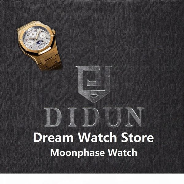 didun watch mens watches automatic gear s3 gold watch waterproof moonphase wristwatch stainless steel bracelet, Slivery;brown
didun watch mens watches automatic gear s3 gold watch waterproof moonphase wristwatch stainless steel bracelet, Slivery;brown