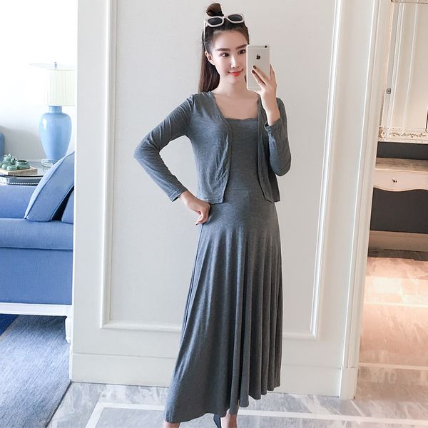 2020 new style modal comfortable maternity dress long sleeve two-piece set pregnant women dress, White
2020 new style modal comfortable maternity dress long sleeve two-piece set pregnant women dress, White