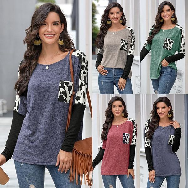 2020 european and american women new coat pocket leopard explosion models long-sleeved t-shirt female, Black
2020 european and american women new coat pocket leopard explosion models long-sleeved t-shirt female, Black