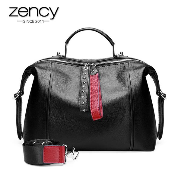 zency 100% из натуральной кожи классических черной сумки женщин моды british boston bag tote вскользь леди плеча сумки заклепка
zency 100% из натуральной кожи классических черной сумки женщин моды british boston bag tote вскользь леди плеча сумки заклепка