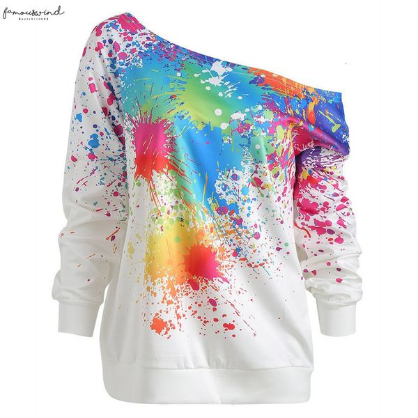 fashion turtleneck womens skew collar long sleeve paint splash print sweatshirt shirt sudaderas para polyester mujer, White
fashion turtleneck womens skew collar long sleeve paint splash print sweatshirt shirt sudaderas para polyester mujer, White