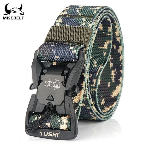 new magnetic buckle tactical belt nylon adjustable length camouflage belt quick release buckle army, Black;gray
new magnetic buckle tactical belt nylon adjustable length camouflage belt quick release buckle army, Black;gray