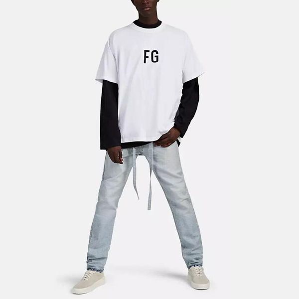 19ss fear of god 6th inside out fg fog letter printed t-shirt casual breathable short sleeve street skateboard white fashion tee hftttx092, White;black
19ss fear of god 6th inside out fg fog letter printed t-shirt casual breathable short sleeve street skateboard white fashion tee hftttx092, White;black