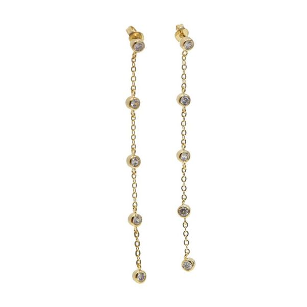 gold color delicate jewelry dangle cz link chain bezel zirconia tassel fashion women delicate dangle cz earring, Silver
gold color delicate jewelry dangle cz link chain bezel zirconia tassel fashion women delicate dangle cz earring, Silver