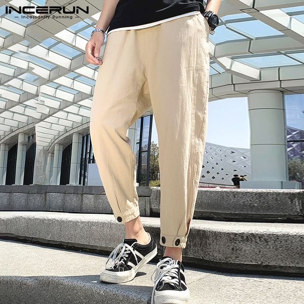 men's pants 2021 men casual joggers cotton solid drawstring harajuku vintage harem trousers pockets pantalon streetwear incerun s-5xl, Black
men's pants 2021 men casual joggers cotton solid drawstring harajuku vintage harem trousers pockets pantalon streetwear incerun s-5xl, Black