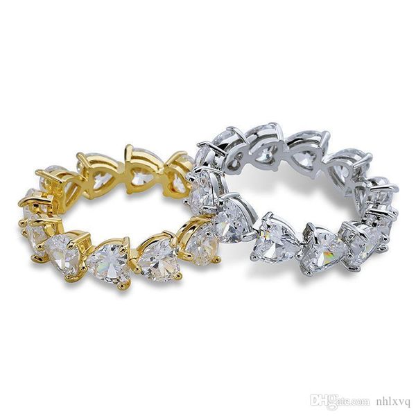 18k gold and white gold cublic zirconia heart lovers ring princess cut diamond engagement wedding band hiphop ring jewelry for men & women, Silver
18k gold and white gold cublic zirconia heart lovers ring princess cut diamond engagement wedding band hiphop ring jewelry for men & women, Silver