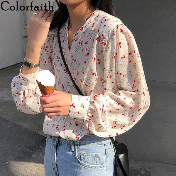 colorfaith new 2020 spring summer women's blouse chiffon loose printed floral v-neck elegant casual wild buttons long bl950, White
colorfaith new 2020 spring summer women's blouse chiffon loose printed floral v-neck elegant casual wild buttons long bl950, White