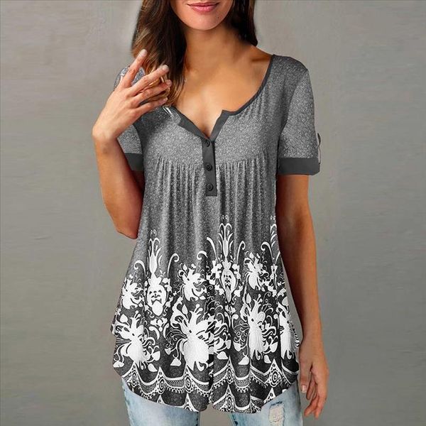 women clothes cap sleeve 2020 casual buttons short sleeve elegant ethnic printed floral shirt mujer t shirt femme v neck top, White
women clothes cap sleeve 2020 casual buttons short sleeve elegant ethnic printed floral shirt mujer t shirt femme v neck top, White