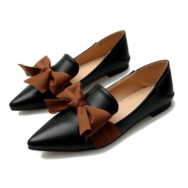 2020 spring and autumn new single shoes women fashion bow two wear large size flat shoes, Black
2020 spring and autumn new single shoes women fashion bow two wear large size flat shoes, Black