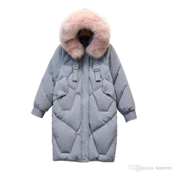 korean down jacket female winter long coat duck down parkas hoodies real fox fur collar loose thick fashion tide jacket warm overcoat, Black
korean down jacket female winter long coat duck down parkas hoodies real fox fur collar loose thick fashion tide jacket warm overcoat, Black