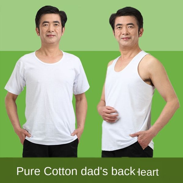 men' cotton mid-aged shawl vest and elderly dad vest undershirt loose and large hurdle camisole short-sleeved shirt group purchase, White;black
men' cotton mid-aged shawl vest and elderly dad vest undershirt loose and large hurdle camisole short-sleeved shirt group purchase, White;black