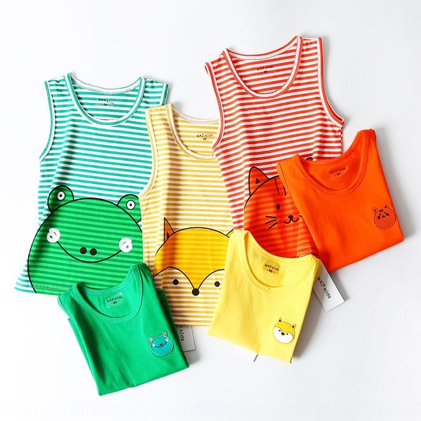 live broadcast 20 summer children's vest boys' and girls' pure cotton sleeveless vest striped cartoon top, Blue
live broadcast 20 summer children's vest boys' and girls' pure cotton sleeveless vest striped cartoon top, Blue