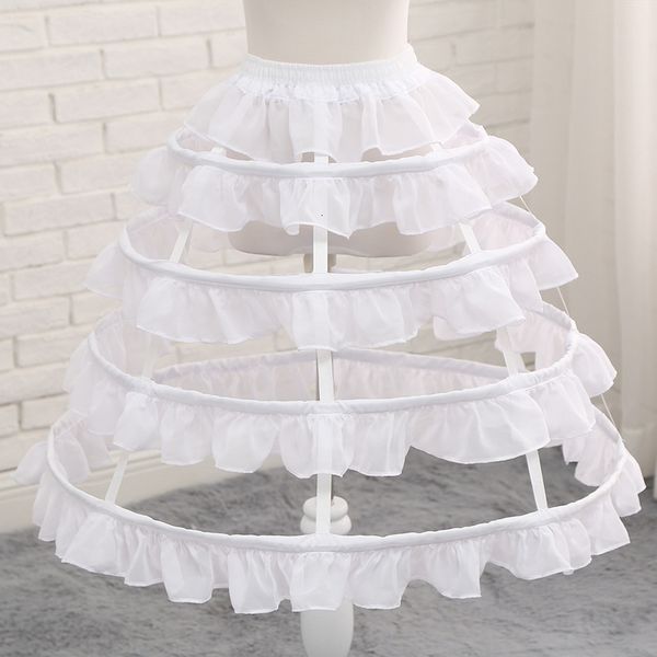 4 hoops hollow skirt cage petticoat women white ruffle fancy fish bone crinoline underskirt cancan party wedding puffy skirts, Black
4 hoops hollow skirt cage petticoat women white ruffle fancy fish bone crinoline underskirt cancan party wedding puffy skirts, Black