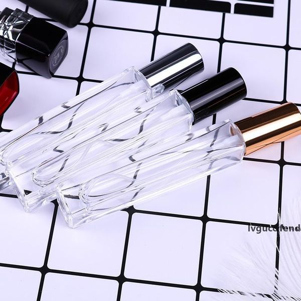 10ml clear square glass perfume spray bottles empty cosmetic containers with gold silver black cap wb1971
10ml clear square glass perfume spray bottles empty cosmetic containers with gold silver black cap wb1971