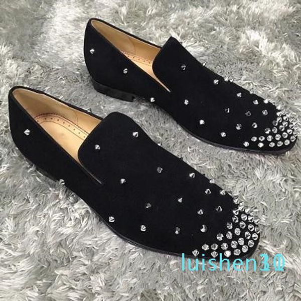 2019 elegant designer wedding party dress spikes red bottom loafers shoes mens shiny mocassin business casual oxford walking shoes 38-46 l11, Black
2019 elegant designer wedding party dress spikes red bottom loafers shoes mens shiny mocassin business casual oxford walking shoes 38-46 l11, Black
