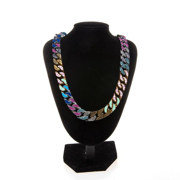 designer necklace new mens cuban chain cuban necklace style chain metal candy color cuban quenched chain link monogram pattern, Silver
designer necklace new mens cuban chain cuban necklace style chain metal candy color cuban quenched chain link monogram pattern, Silver