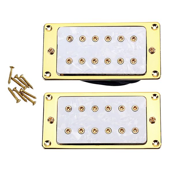 solid guitar pickup double coil humbucker pickups neck and bridge set golden frame
solid guitar pickup double coil humbucker pickups neck and bridge set golden frame