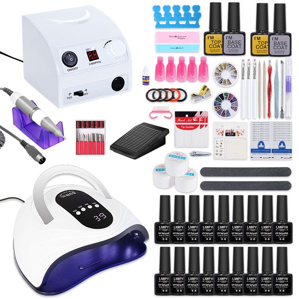 manicure kit 120w nail lamp dryer gel select 18/12 color nail polish set & 35000rpm electric drill art tools set
manicure kit 120w nail lamp dryer gel select 18/12 color nail polish set & 35000rpm electric drill art tools set