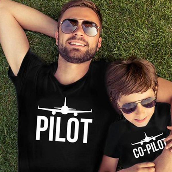 co pilot funny family matching t shirt for daddy and me father son cotton summer outfits letter american style children clothing, Blue
co pilot funny family matching t shirt for daddy and me father son cotton summer outfits letter american style children clothing, Blue