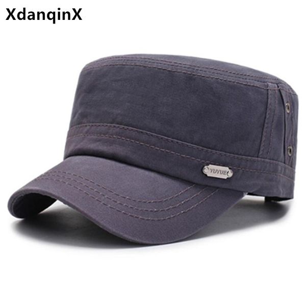 xdanqinx new fashion cotton hats men's flat cap adjustable casual trucker hat snapback cap male bone dad army hat, Blue;gray
xdanqinx new fashion cotton hats men's flat cap adjustable casual trucker hat snapback cap male bone dad army hat, Blue;gray