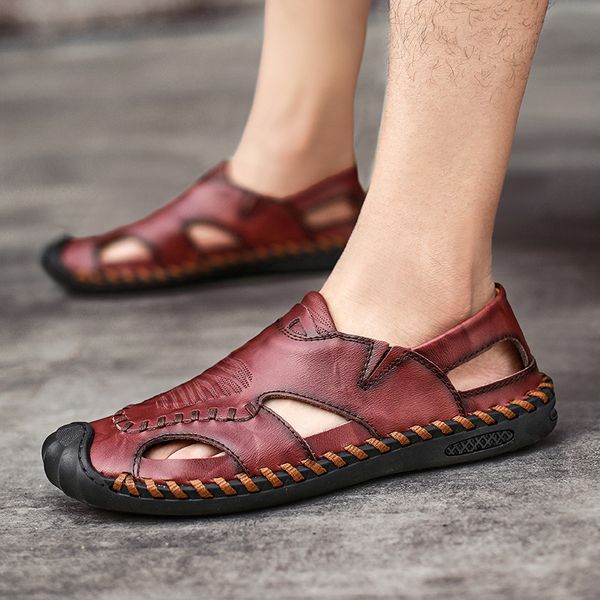 sandals men's leather fisherman sandal durable breathable slip on for men large size 45 46 hiking trekking walking comfort shoes, Black
sandals men's leather fisherman sandal durable breathable slip on for men large size 45 46 hiking trekking walking comfort shoes, Black