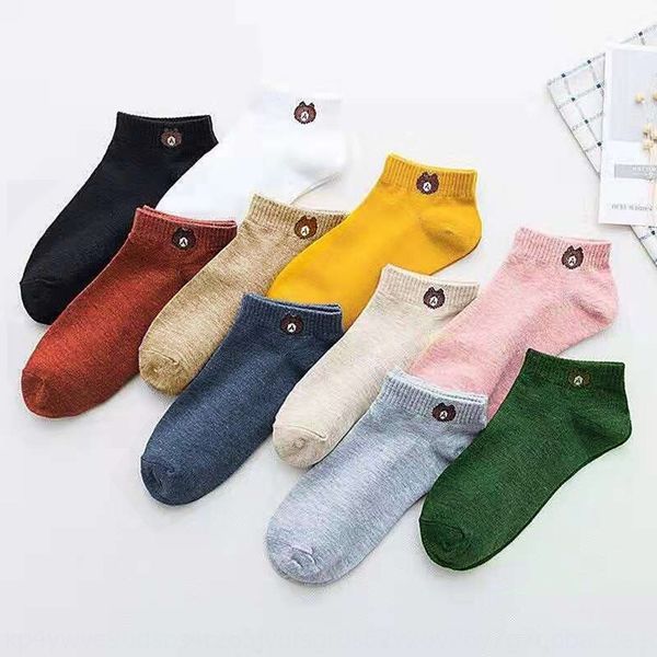 2020 new ten-color bear cartoon women's breathable women's boat invisible boat socks shallow invisible socks, Pink;yellow
2020 new ten-color bear cartoon women's breathable women's boat invisible boat socks shallow invisible socks, Pink;yellow