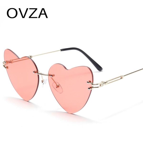 ovza 2020 new heart sunglasses women brand designer rimless sunglass beautiful cute s0045, White;black
ovza 2020 new heart sunglasses women brand designer rimless sunglass beautiful cute s0045, White;black