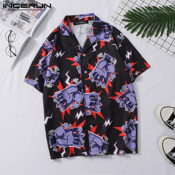 incerun 2020 fashion printing men shirt short sleeve casual lapel streetwear hawaiian shirts vacation chic camisas hombre s-5xl, White;black
incerun 2020 fashion printing men shirt short sleeve casual lapel streetwear hawaiian shirts vacation chic camisas hombre s-5xl, White;black