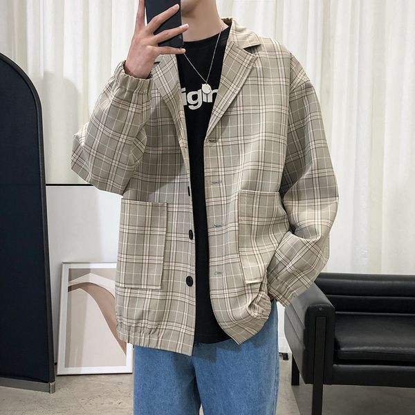 2020 spring and autumn new youth popular loose plaid small suit fashion casual wild single-breasted jacket gray / khaki s-2xl, White;black
2020 spring and autumn new youth popular loose plaid small suit fashion casual wild single-breasted jacket gray / khaki s-2xl, White;black
