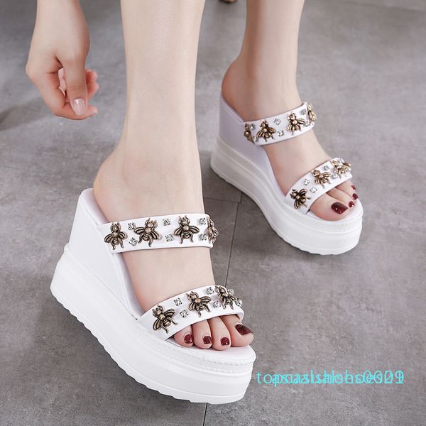 swonco wedges slippers shoes women summer platform slipper rivet bee 2020 new white shoes female chunky slippers slides womens t01, Black
swonco wedges slippers shoes women summer platform slipper rivet bee 2020 new white shoes female chunky slippers slides womens t01, Black