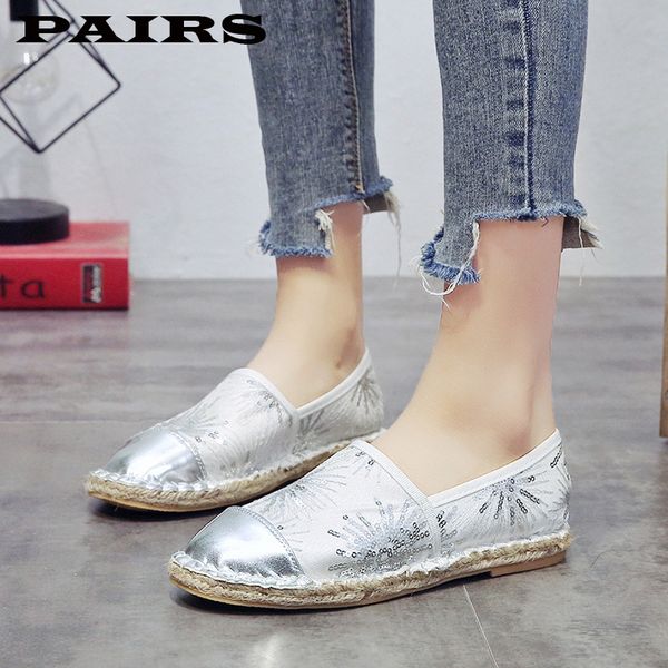 sliver sequin flower slip on oxfords brand ladies straw knitted fisherman shoes woman patchwork flats hand-sewn canvas loafers, Black
sliver sequin flower slip on oxfords brand ladies straw knitted fisherman shoes woman patchwork flats hand-sewn canvas loafers, Black