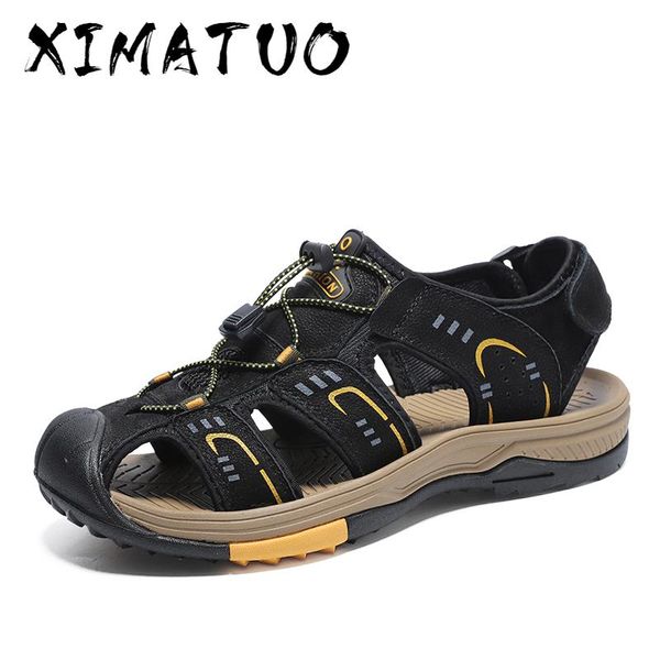 fashion genuine leather men sandals summer shoes lightweight comfort men beach sandals leather shoes plus size 38~46, Black
fashion genuine leather men sandals summer shoes lightweight comfort men beach sandals leather shoes plus size 38~46, Black