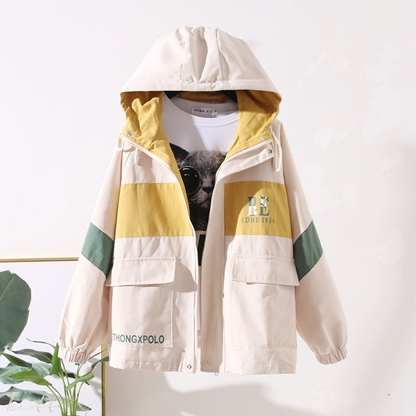 harajuku jacket women casual hooded letter printed short coats ladies patchwork colot loose windbreaker woman autumn outwear, Black;brown
harajuku jacket women casual hooded letter printed short coats ladies patchwork colot loose windbreaker woman autumn outwear, Black;brown