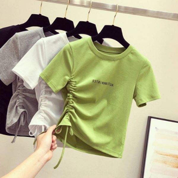 zwdx6 avocado green t-shirt clothes t-shirt clothing women's short sleeve 2019 new summer slim-fit drawstring short student women, White
zwdx6 avocado green t-shirt clothes t-shirt clothing women's short sleeve 2019 new summer slim-fit drawstring short student women, White