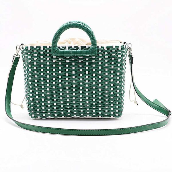 2020 hand-woven straw bag green white color matching beach bag rattan shoulder women crossbody travel
2020 hand-woven straw bag green white color matching beach bag rattan shoulder women crossbody travel