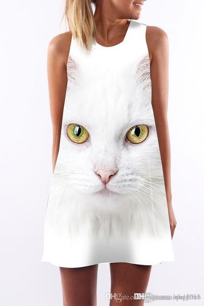women dress summer crew neck summer sling sleeveless hip wrap elegant lady flora printed white cat print skirt casual pencil dresses, Black;gray
women dress summer crew neck summer sling sleeveless hip wrap elegant lady flora printed white cat print skirt casual pencil dresses, Black;gray