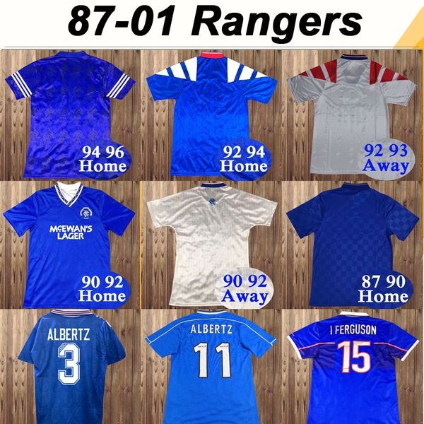 87 90 glasgow rangers mens retro soccer jerseys 90 97 albertz gascoigne mccoist laudrup ferguson gattuso home away football shirt uniforms, Black;yellow
87 90 glasgow rangers mens retro soccer jerseys 90 97 albertz gascoigne mccoist laudrup ferguson gattuso home away football shirt uniforms, Black;yellow
