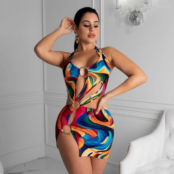 womens designer draestring slim beach wear laides iron ring irregular swimwear colourful print halter backless one piece jumpsuits, White;black
womens designer draestring slim beach wear laides iron ring irregular swimwear colourful print halter backless one piece jumpsuits, White;black