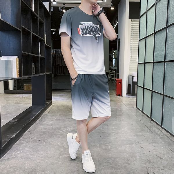 n9uis gradient gradient summer clothes color nan xia zhuang color men's casual sports suit 2020 new korean style trendy handsome fashio, White;black
n9uis gradient gradient summer clothes color nan xia zhuang color men's casual sports suit 2020 new korean style trendy handsome fashio, White;black