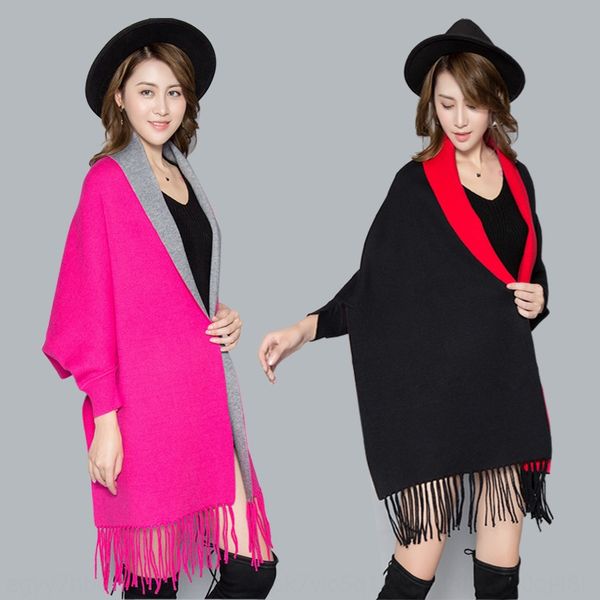 new monochrome cashmere women's double-sided cloak shawl coat shawl korean style with sleeve cashmere bucket with cloak coat, Blue;gray
new monochrome cashmere women's double-sided cloak shawl coat shawl korean style with sleeve cashmere bucket with cloak coat, Blue;gray