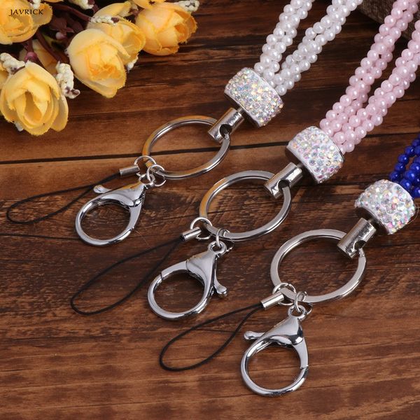 javrick key ring lanyard phone holder crystal pearl neck strap massager bling portable new, Silver
javrick key ring lanyard phone holder crystal pearl neck strap massager bling portable new, Silver
