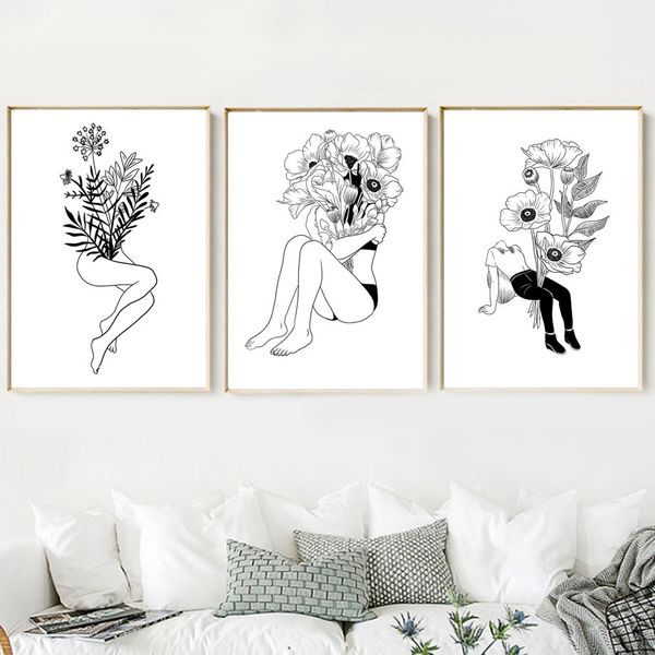 wall art canvas painting flower girl black white nordic posters and prints abstract painting wall pictures for living room decor
wall art canvas painting flower girl black white nordic posters and prints abstract painting wall pictures for living room decor