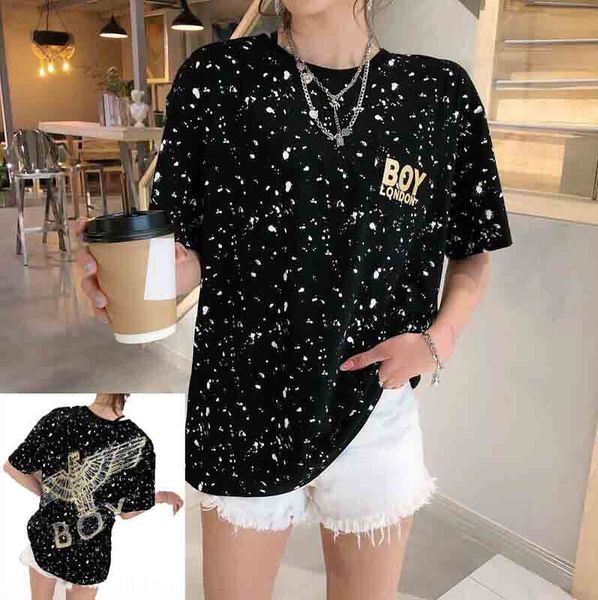 2020 women's new gilding graffiti fashion brand boy women's wear eagle t-shirt fashion brand couple t-shirt short sleeve, White
2020 women's new gilding graffiti fashion brand boy women's wear eagle t-shirt fashion brand couple t-shirt short sleeve, White
