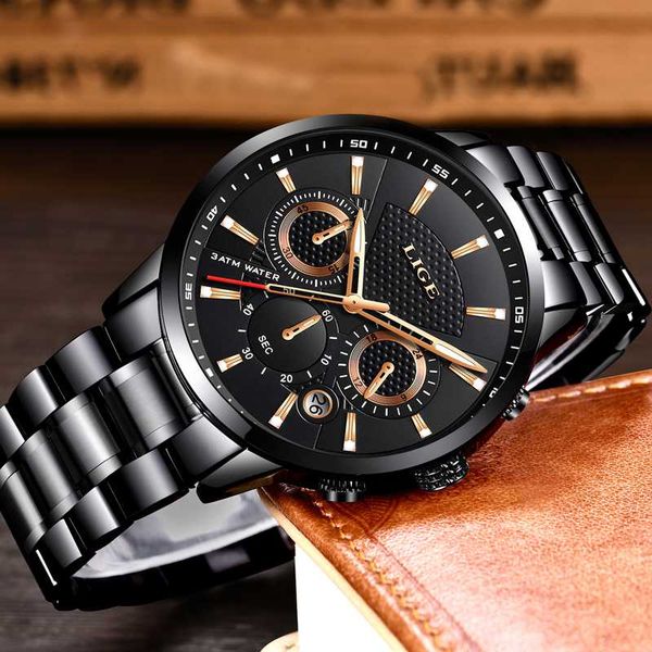 lige waterproof men new fashion sport steel male watches wristwatch chronograph stainless men relogio masculino rhamp, Slivery;brown
lige waterproof men new fashion sport steel male watches wristwatch chronograph stainless men relogio masculino rhamp, Slivery;brown