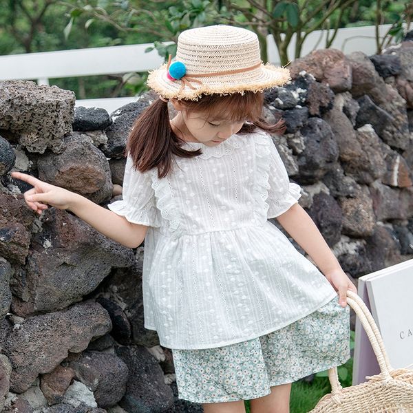 girls pure cotton jacquard woven 2020 medium and large children's lace coat lace waist type 1599, White;black
girls pure cotton jacquard woven 2020 medium and large children's lace coat lace waist type 1599, White;black