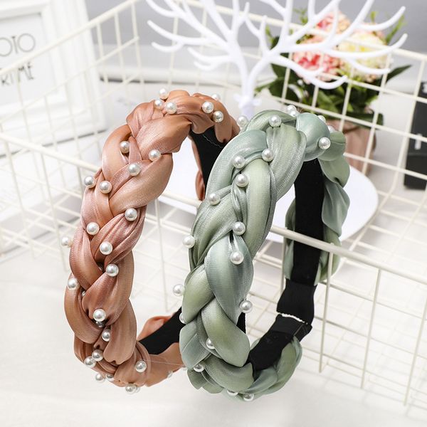 haimeikang 2020 vintage spring summer pearl satin hair ribbon knitted braided headband hairband hair accessories
haimeikang 2020 vintage spring summer pearl satin hair ribbon knitted braided headband hairband hair accessories