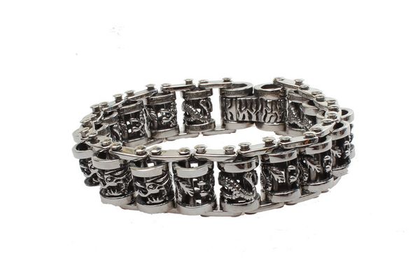 new punk rock skull casting chain stainless steel bracelet bangle men's jewelry for biker christmas gifts, Black
new punk rock skull casting chain stainless steel bracelet bangle men's jewelry for biker christmas gifts, Black